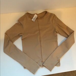 Good American  Beige Long Sleeve Top XS